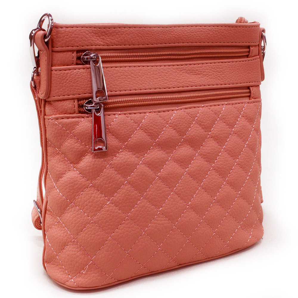 Sýto ružová malá crossbody dámska kabelka Cordelia