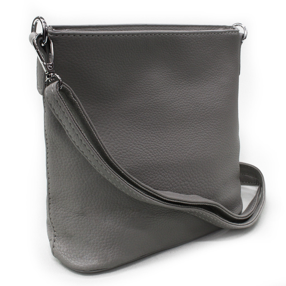 Světle šedá malá crossbody dámská kabelka Cordelia