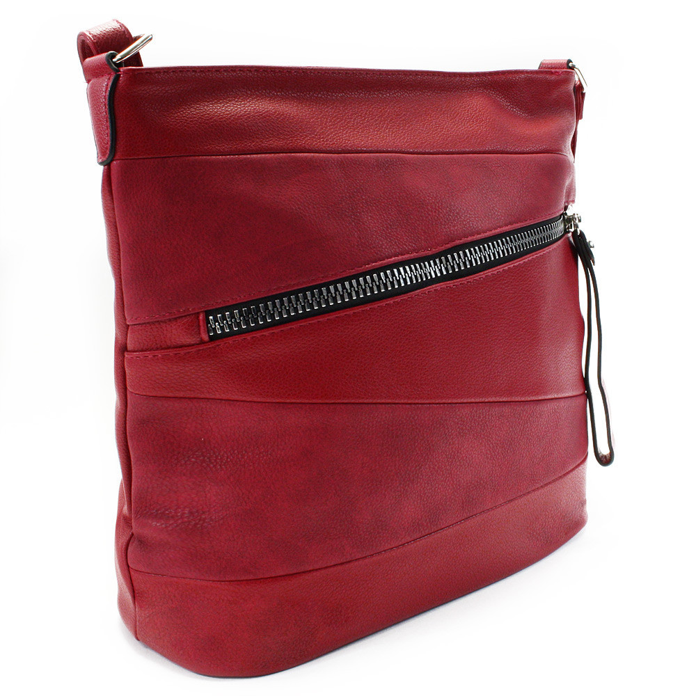 Tmavě červená moderní dámská crossbody kabelka Gwenaelle