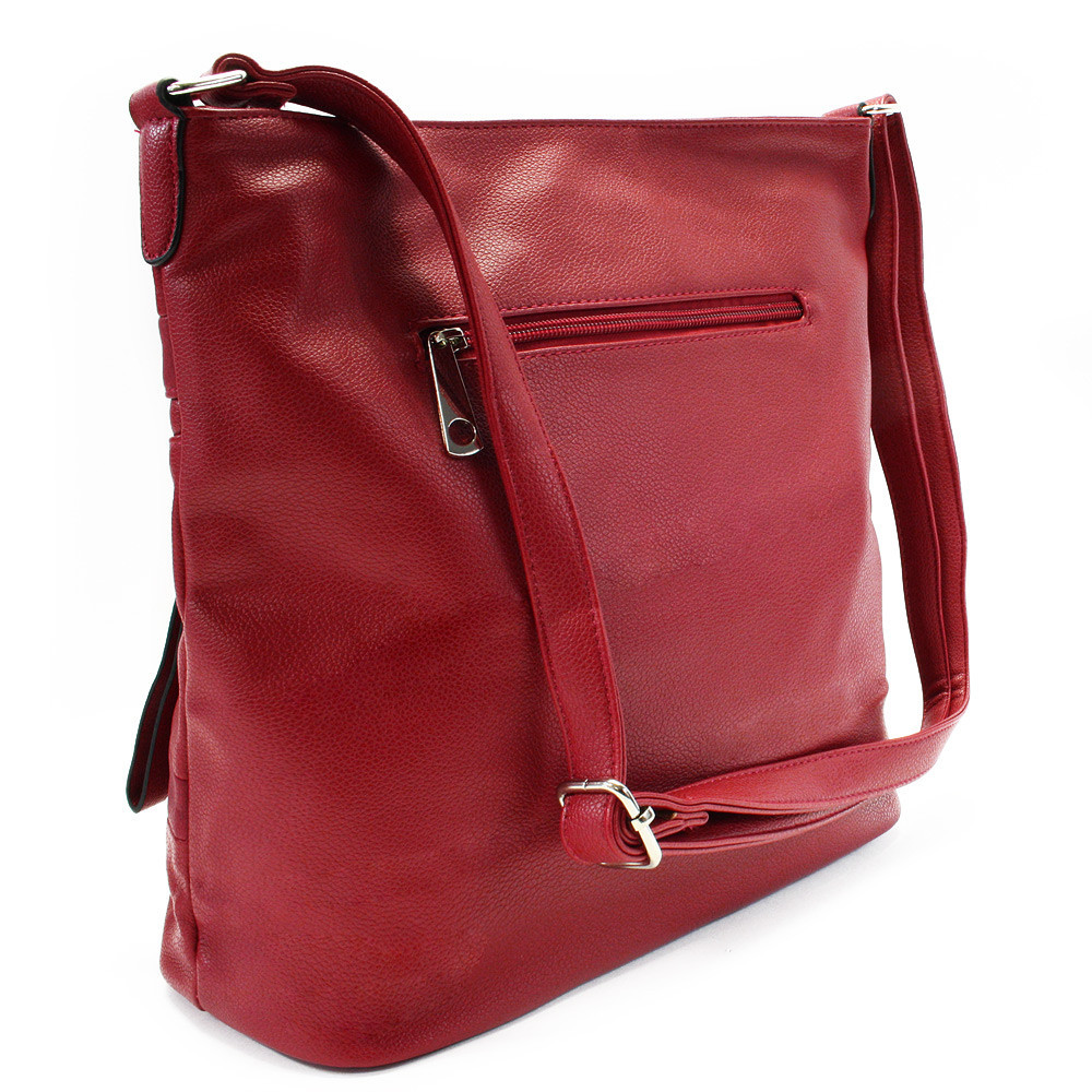 Tmavě červená moderní dámská crossbody kabelka Gwenaelle