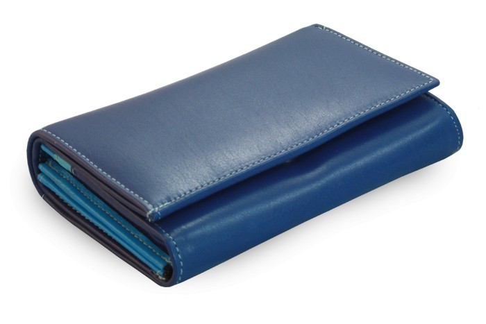 Modrá dámska kožená peňaženka Chloen