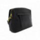 Černá zipová dámská kabelka s ozdobným popruhem Theoni