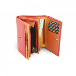 Červená dámska kožená peňaženka Chloen