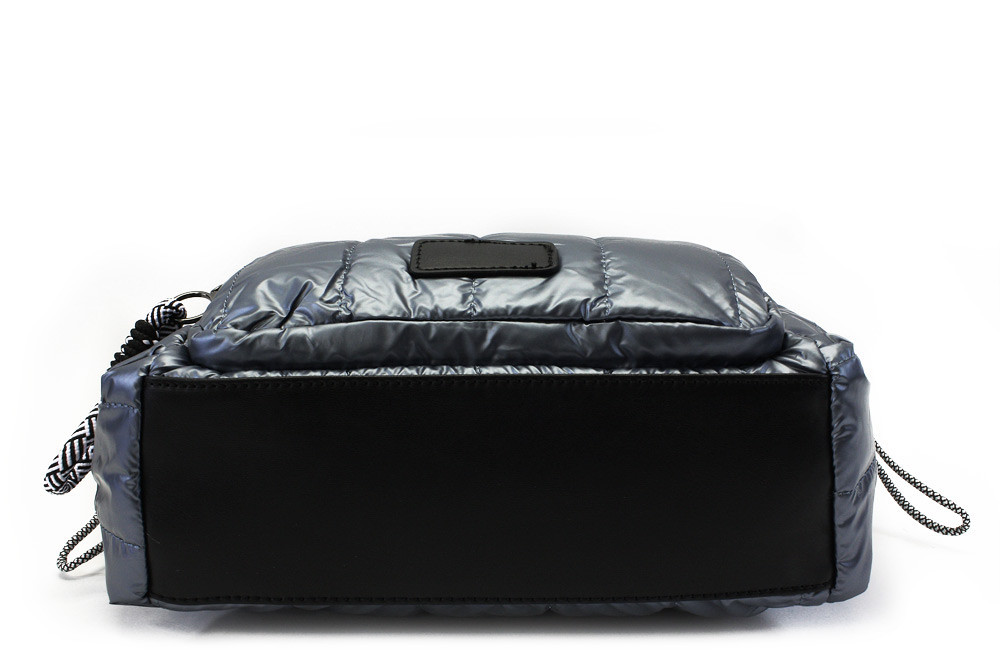 Tmavě modrá prošívaná dámská zipová crossbody kabelka Avra