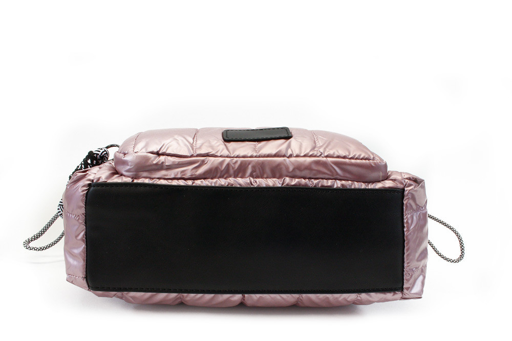 Růžová prošívaná dámská zipová crossbody kabelka Avra