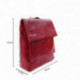Červený klopnový elegantní dámský batoh/kabelka Filikita