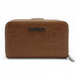 Sivohnedá veľká dámska zipsová peňaženka so zápinkou Nisios