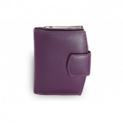 Fialová dámska kožená rámová peňaženka Norah