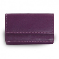 Fialová kožená mini peňaženka Athena