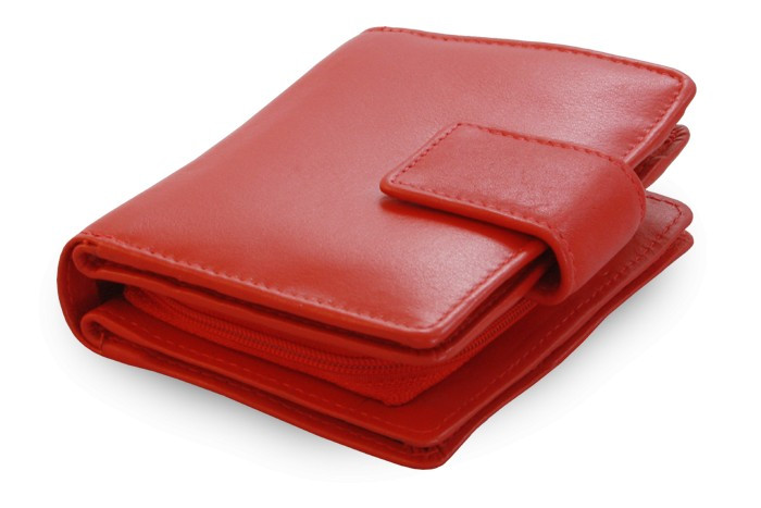 Červená dámska kožená peňaženka Makenzie