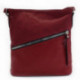 Červená elegantní dámská zipová kabelka Efraim