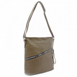 Svetlo hnedá elegantná dámska zipsová kabelka Efraim