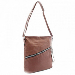 Svetloružová elegantná dámska zipsová kabelka Efraim