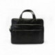 Černá kožená business taška na notebook Avgerinos