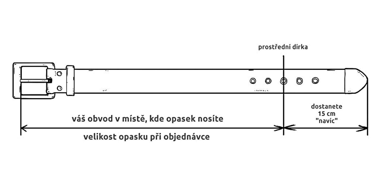 Tmavě modrý prošívaný kožený pánský opasek do riflí Tichon
