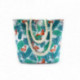 Zelená textilní dámská plážová taška se vzorem Iosif