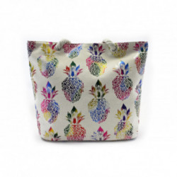 Farebná textilná dámska plážová taška so vzorom Nona