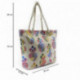 Barevná textilní dámská plážová taška se vzorem Nona
