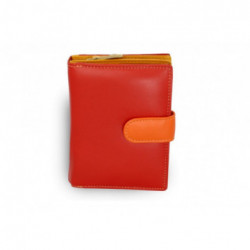 Červeno žlto oranžová dámska kožená peňaženka Kendall