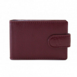 Burgundy dámska kožená dokladovka so zápinkou Sotiris