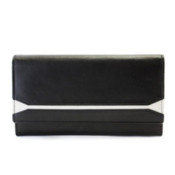Čiernošedá dámska kožená peňaženka s poklopom Athina
