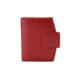 Červená dámska kožená rámová peňaženka Norah