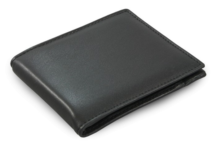 Čierna pánska kožená peňaženka s vreckom na mince Chasen