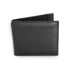Čierna pánska kožená peňaženka s vreckom na mince Chasen