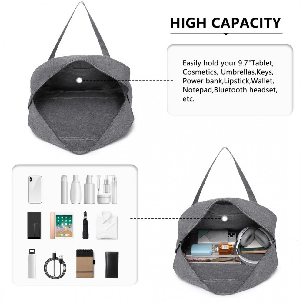 Šedá skládací příruční cestovní taška Stavros