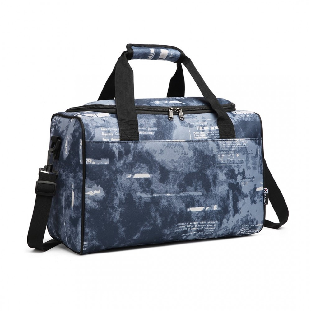 Modrošedá vodeodolná cestovná taška Fedros