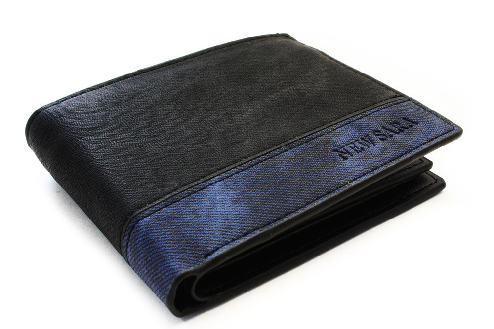 Modročierna pánska peňaženka - dokladovka Manolis