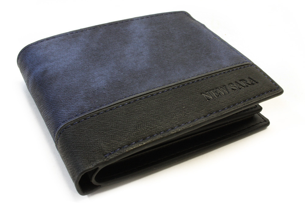 Čiernomodrá pánska peňaženka - dokladovka Manolis