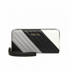 Čiernošedá veľká zipsová dámska peňaženka Hilja