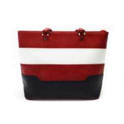 Červená farebná dámska zipsová kabelka Urmas