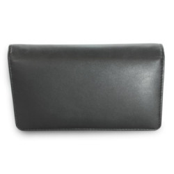 Čierna poklopová kožená dokladová etue Autumn