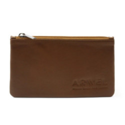 Tmavo hnedá kožená etue Kaylee