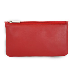 Červená dámska kožená etue Kaylee