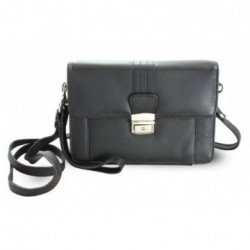 Čierna pánska kožená etue so sklápacím registrom Zander