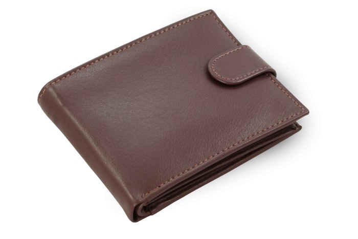 Tmavo hnedá pánska kožená peňaženka Thomas