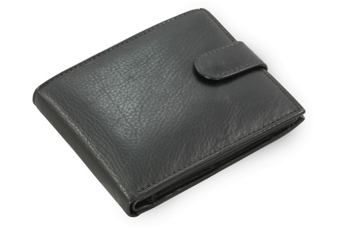 Čierna pánska kožená peňaženka Thomas
