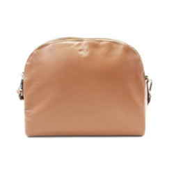 Béžová kožená dvojzipsová dámska kabelka Silárda