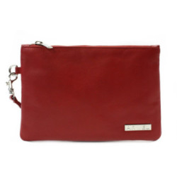 Červená dámska kožená etue s pútkom Aletta