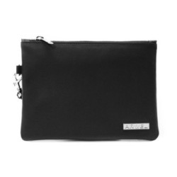 Čierna dámska kožená etue s pútkom Aletta