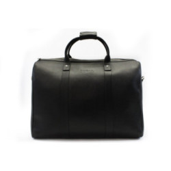 Čierna luxusná kožená cestovná taška Timot