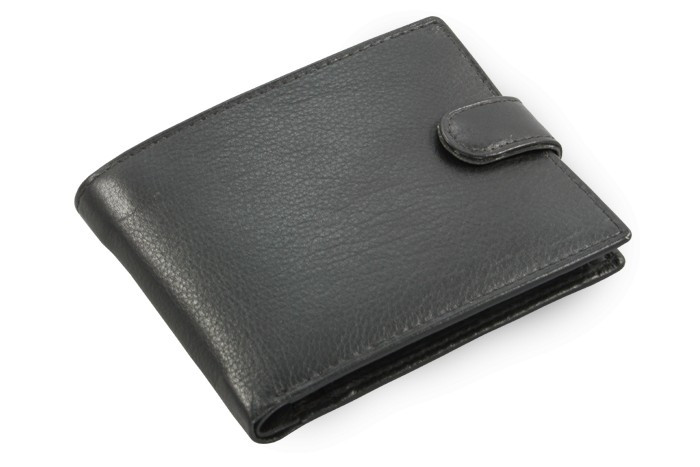 Čierna pánska kožená peňaženka Collin