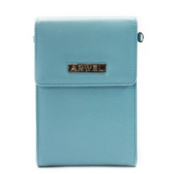 Svetlomodrá klopnová dámska mini kabelka Agota