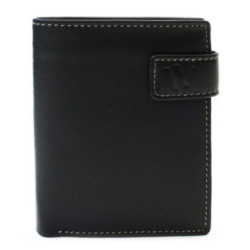 Čierna kožená peňaženka so zápinkou Jessica