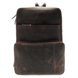 Tmavo hnedý pánsky kožený batoh Lótiel