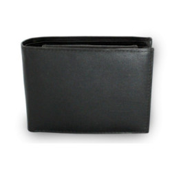 Čierna pánska kožená peňaženka Adamo