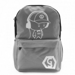 Svetlosivý študentský zipsový batoh s USB portom Ilfirino